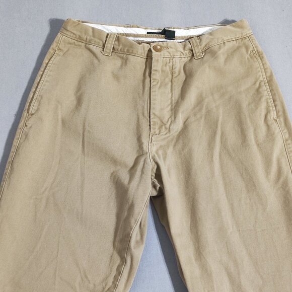 J. Crew chino pants men's size 32X32 tan colour straight leg cotton pants - Picture 2 of 10